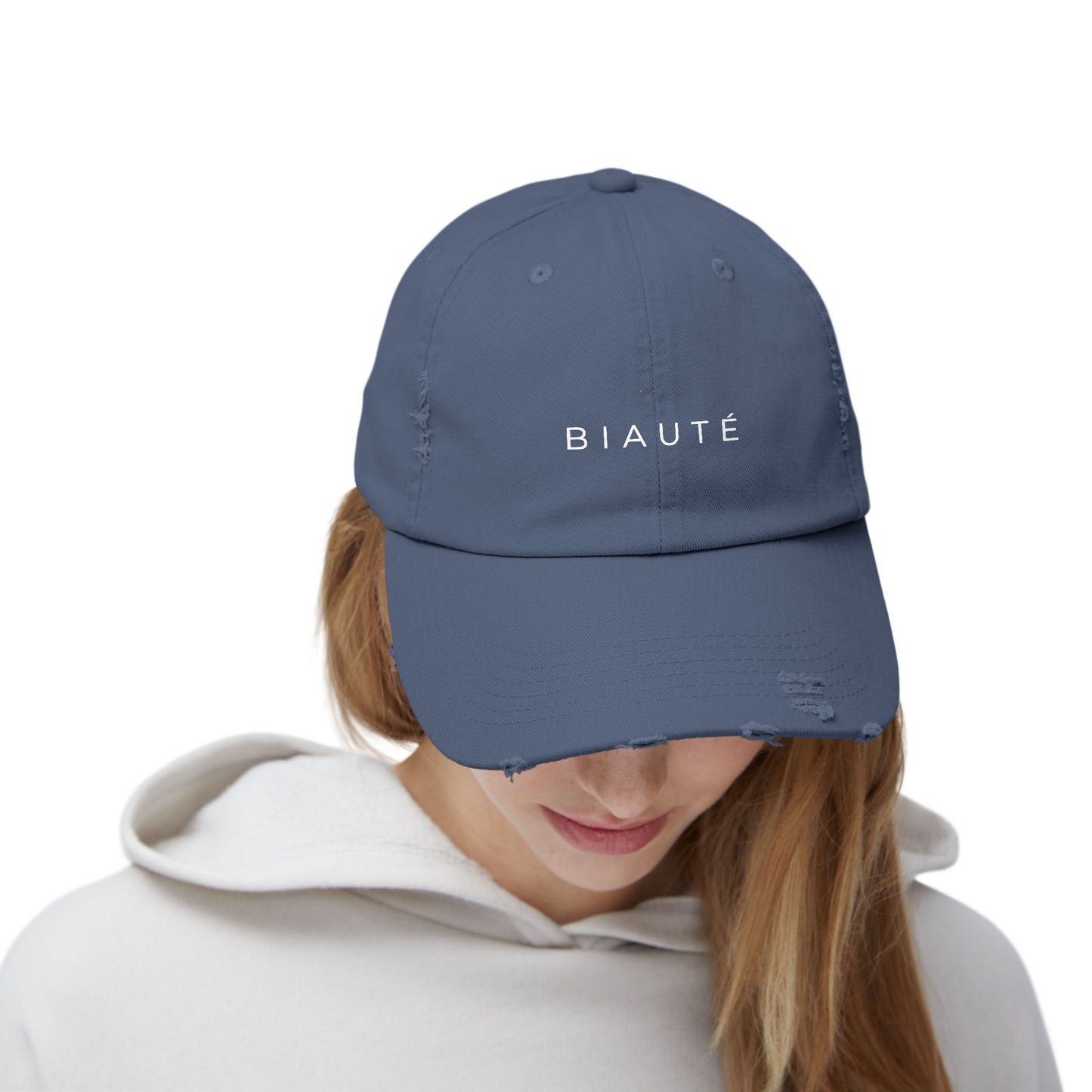 BIAUTÉ Unisex Distressed Cap - Scotland Blue