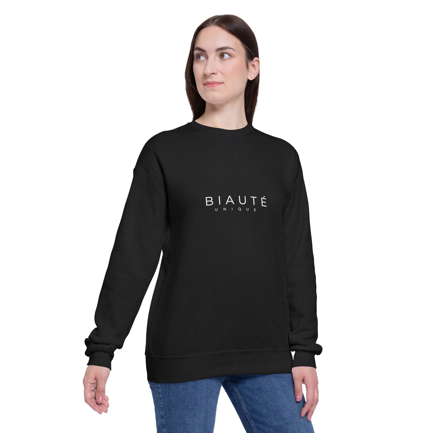BIAUTÉ Unisex Drop Shoulder Sweatshirt - Black
