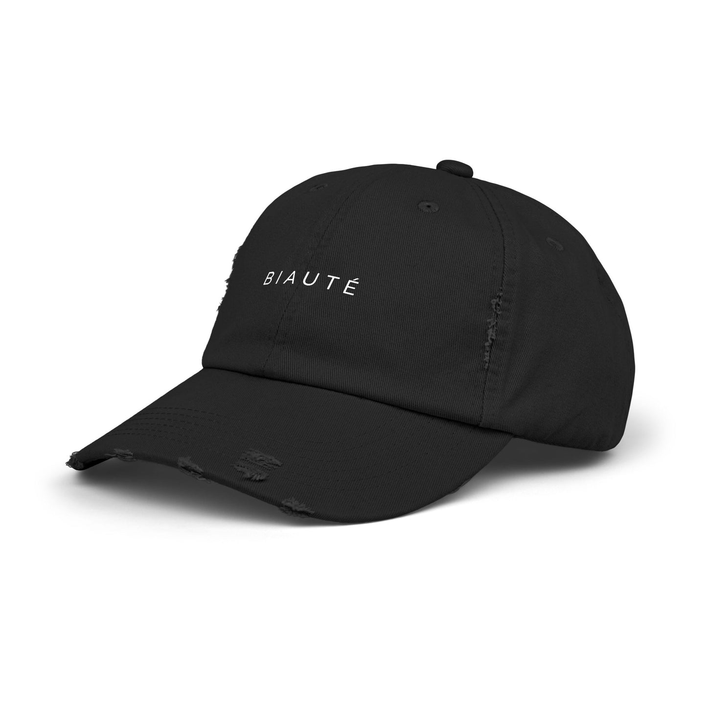 BIAUTÉ Unisex Distressed Cap - Black