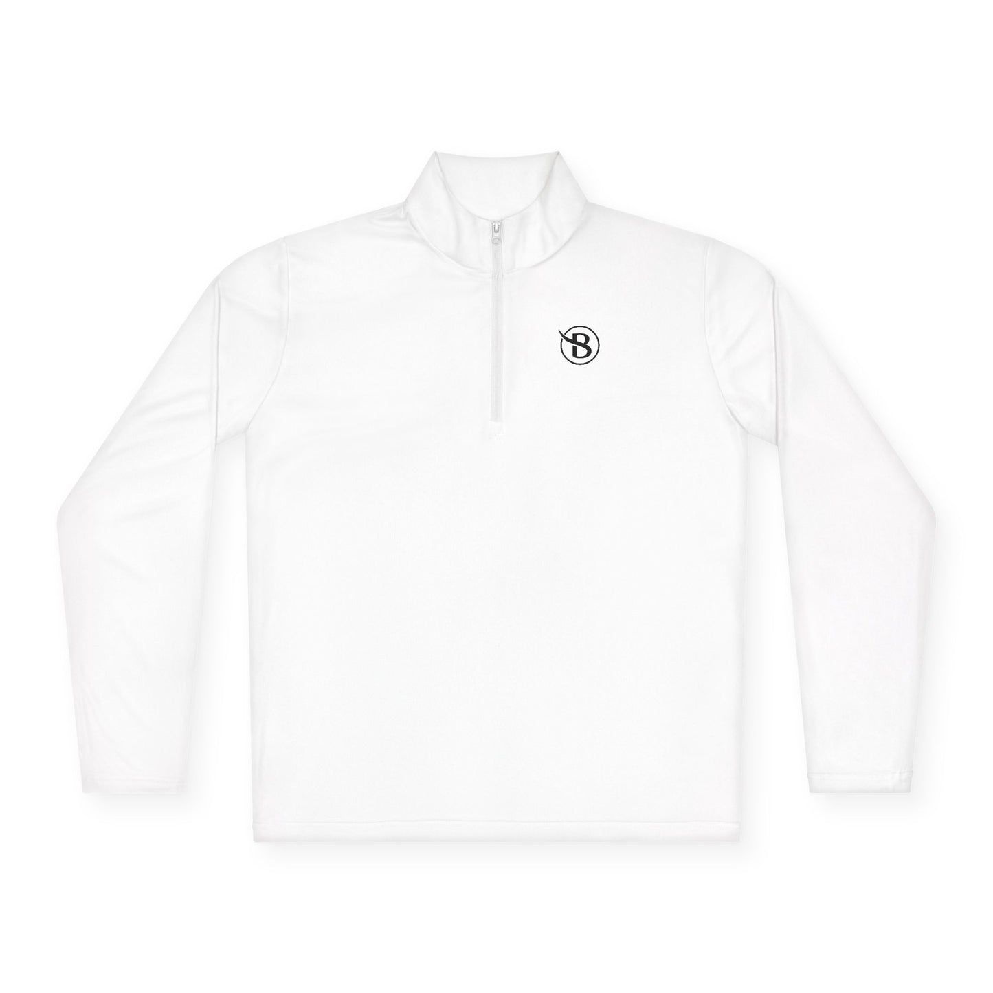 BIAUTÉ Unisex Quarter-Zip Pullover - White, Black, Atomic Blue