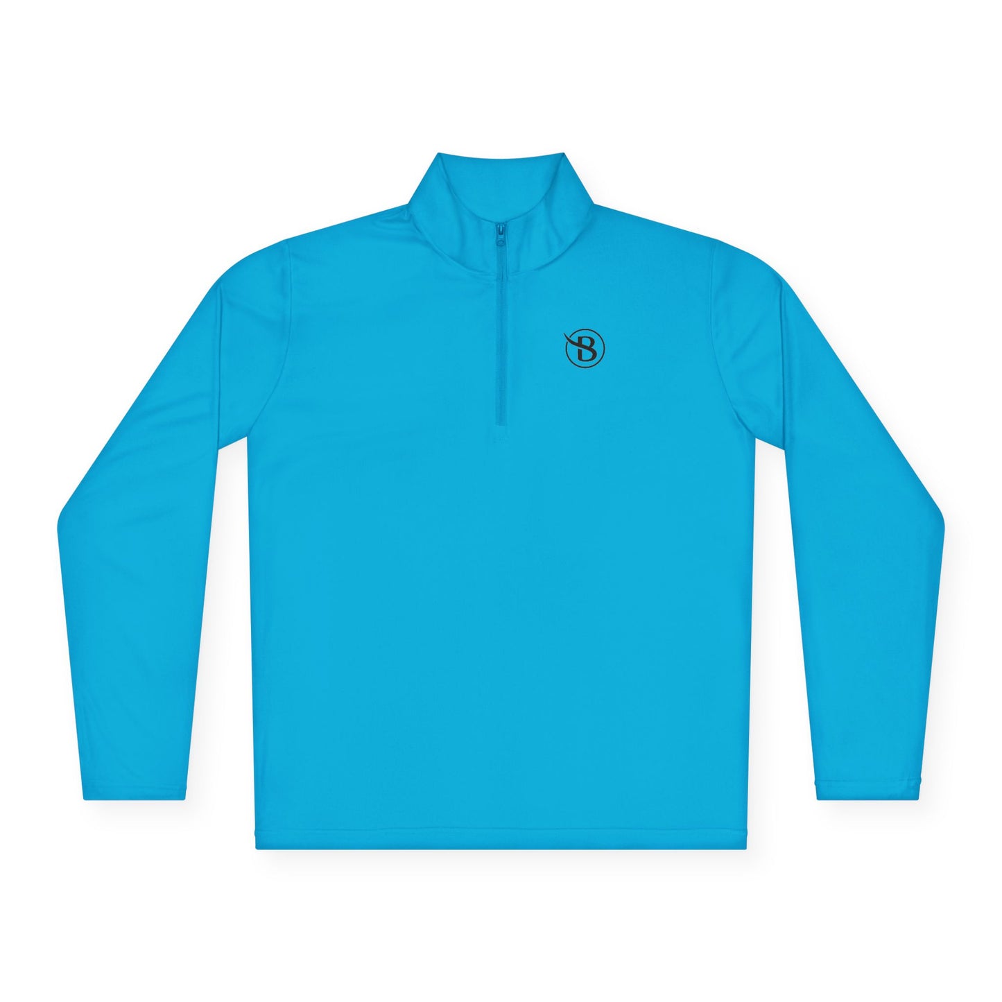 BIAUTÉ Unisex Quarter-Zip Pullover - White, Black, Atomic Blue